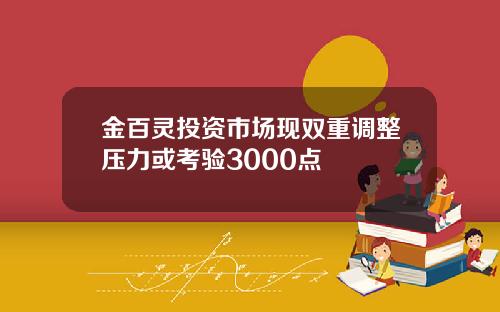 金百灵投资市场现双重调整压力或考验3000点