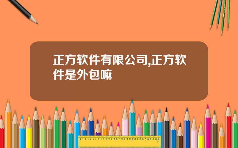 正方软件有限公司,正方软件是外包嘛