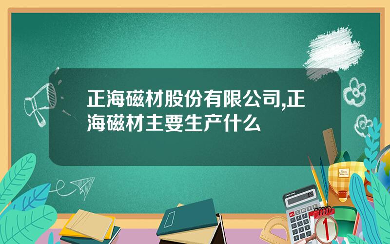 正海磁材股份有限公司,正海磁材主要生产什么