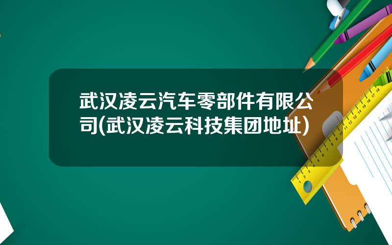 武汉凌云汽车零部件有限公司(武汉凌云科技集团地址)