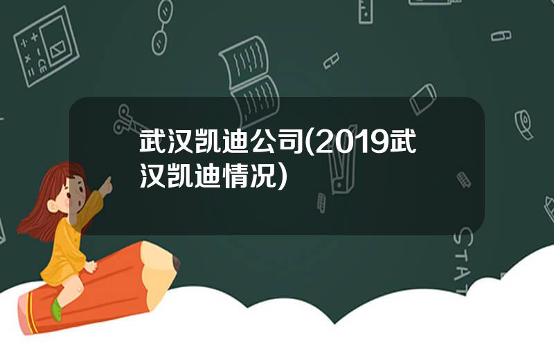 武汉凯迪公司(2019武汉凯迪情况)