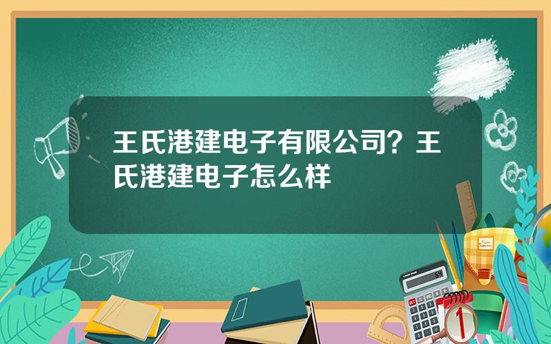 王氏港建电子有限公司？王氏港建电子怎么样