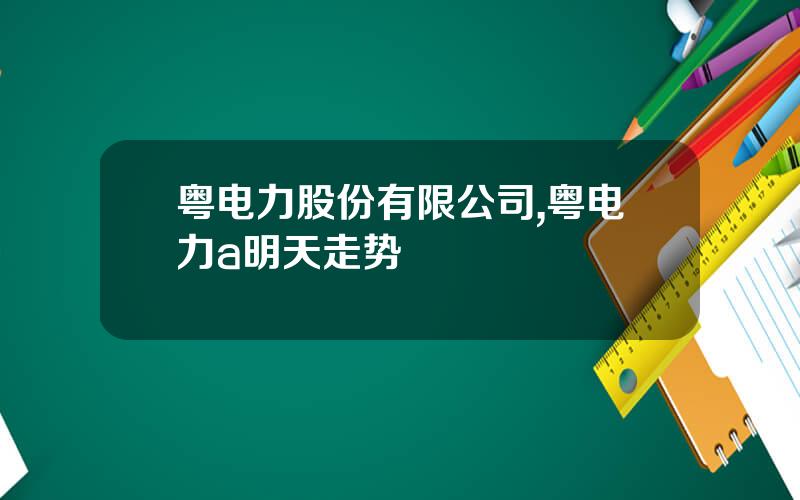 粤电力股份有限公司,粤电力a明天走势