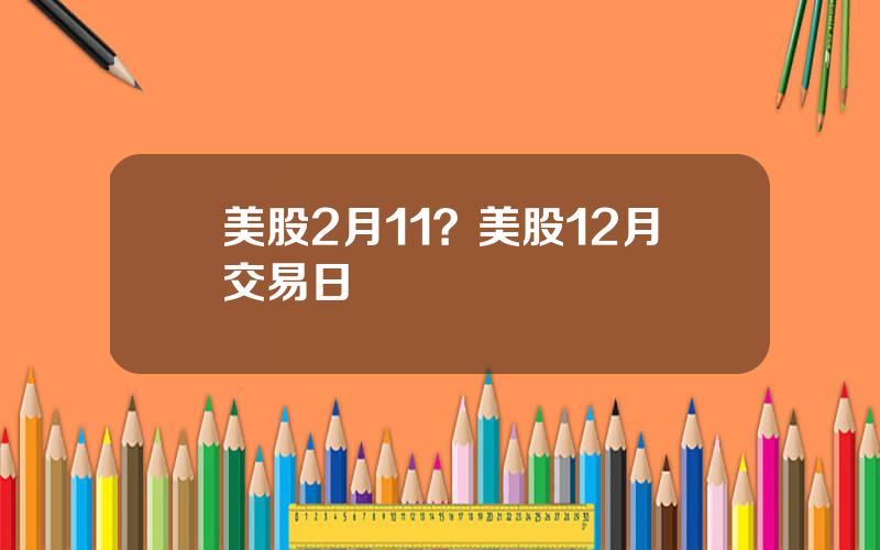 美股2月11？美股12月交易日